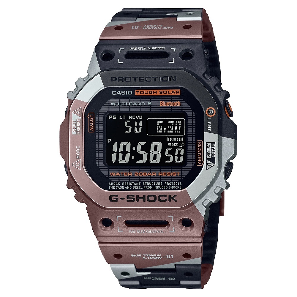 カシオCASIO Gショック G-SHOCK Bluetooth搭載 電波 ソーラー メンズ 腕時計 ジオメトリックカモフラージュ GMW-B5000TVB-1JR【正規品】_画像1