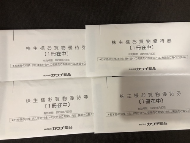 カワチ薬品 株主優待券 お買物優待券 2万5千円分 優待券/割引券