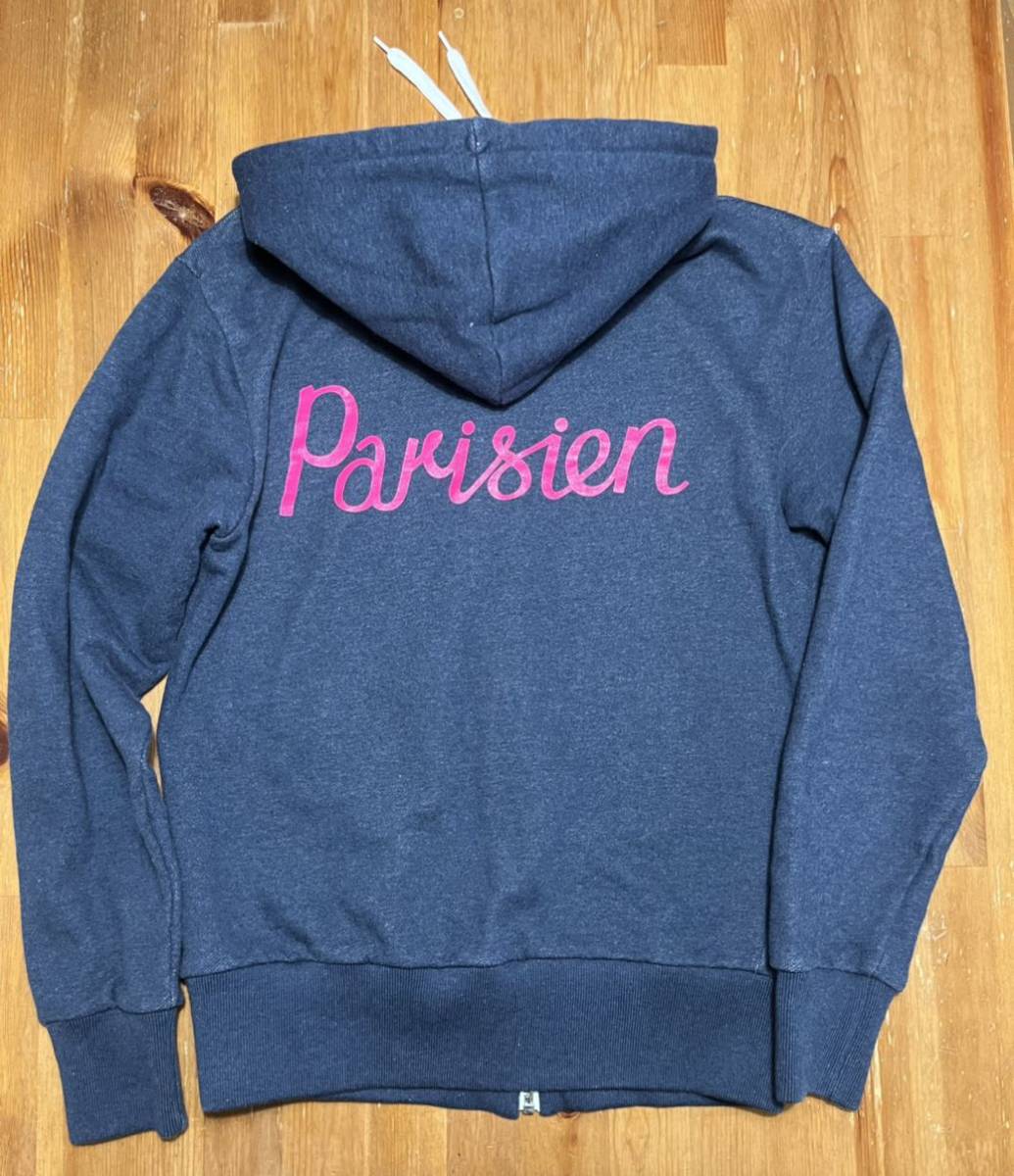 メゾンキツネ　MAISON KITSUNE 【KITSUNE TEE】PARISIEN HODDIE WITH ZIP　xs 美品_画像1