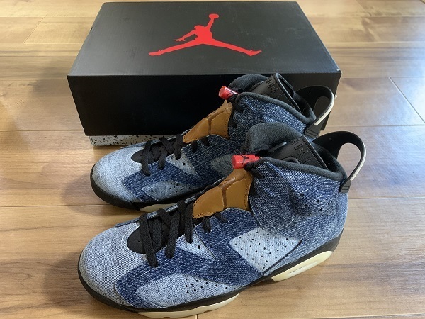 箱付き新品、レア! NIKE ナイキ AIR JORDAN 6 RETRO WASHED DENIM エア