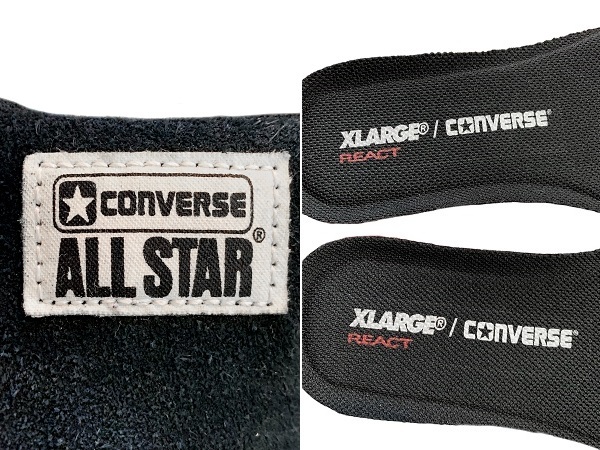  прекрасный товар, редкость!CONVERSE Converse ×X-LARGE XLarge XL CHEVRONSTAR SK BEAK REACT OXsheb long Star чёрный 23cm US4 оригинал 