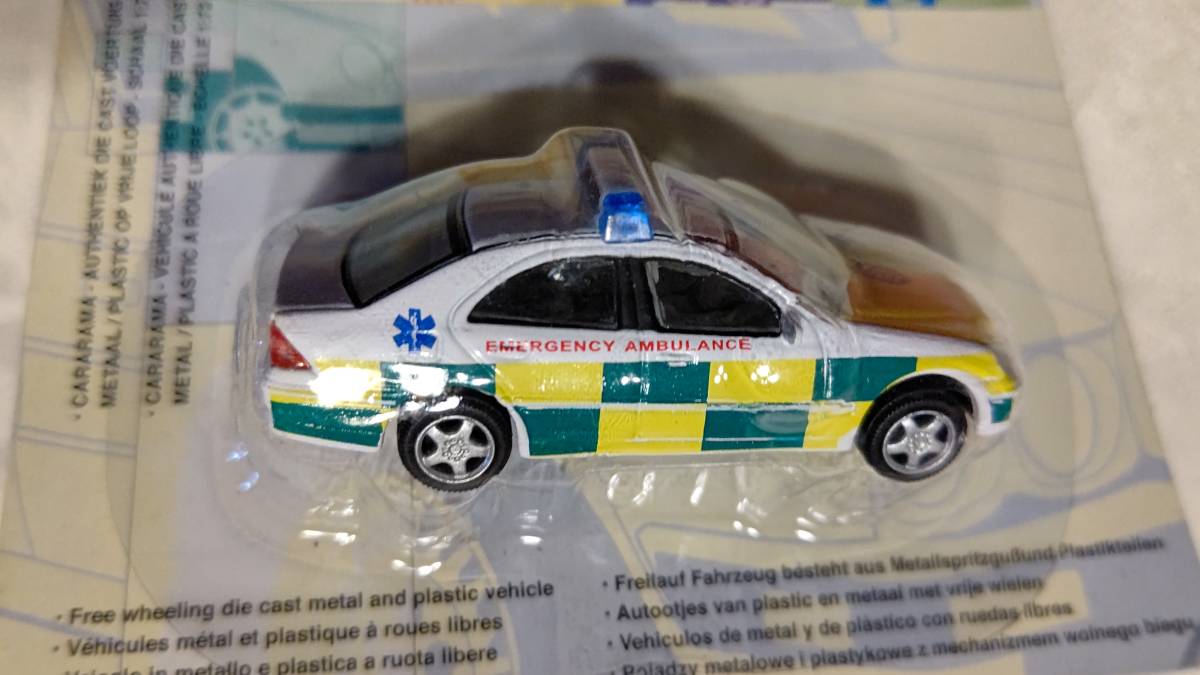 3 HONGWELL Hongwell 1/72 Cararama Mercedes * Benz ( front plate T72 BSR)EMERGENCY AMBULANCE unopened 