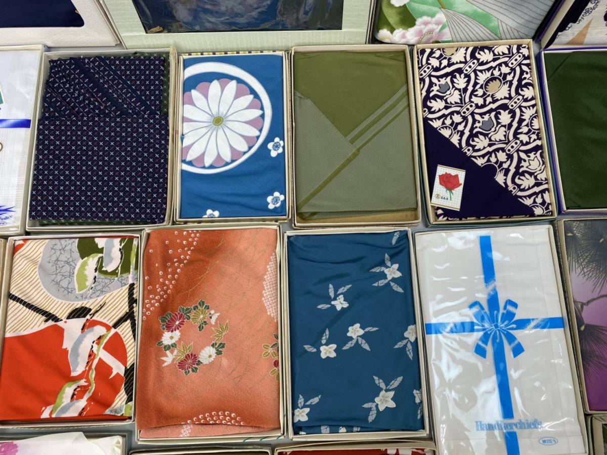 22F0621☆★ ふくさ 風呂敷 御卓布 おたふく まとめ セット 和装小物 Handkerchiefs 花柄 馬 ピンク オレンジ 三越 高島屋 など ★☆_画像6