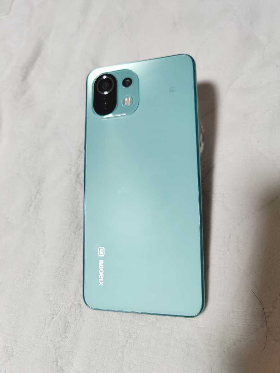 美品 Xiaomi mi 11 Lite 5G ミントグリーン 128GB SIMフリー おまけ