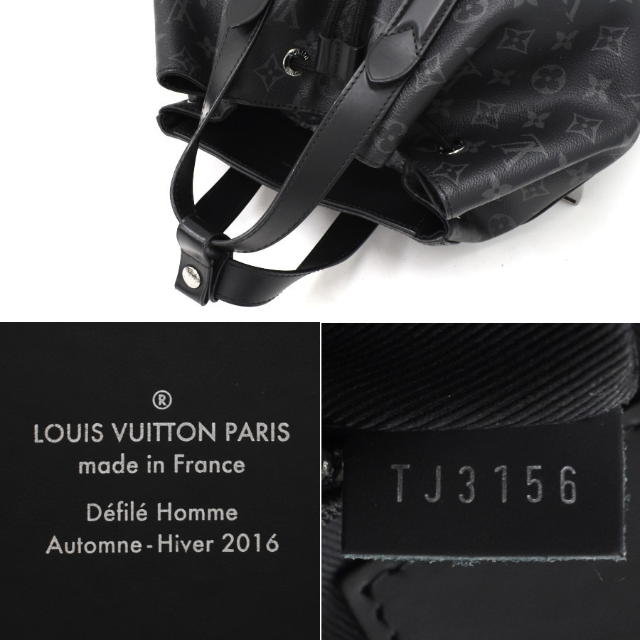 1円 ◎定価32万 極美品 LOUIS VUITTON ルイヴィトン リュック バックパックエクスプローラー M40527 モノグラムエクリプス ブラック◎Dsls]_画像9