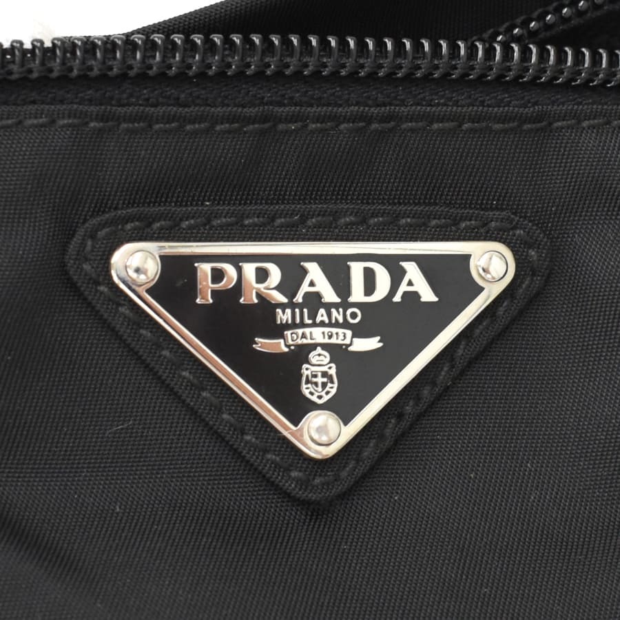 1円 ◆極美品 PRADA プラダ ウエストバッグ ボディバッグ ベルトバッグ 三角プレート トライアングルロゴ ナイロン ブラック◆Cmol_画像9