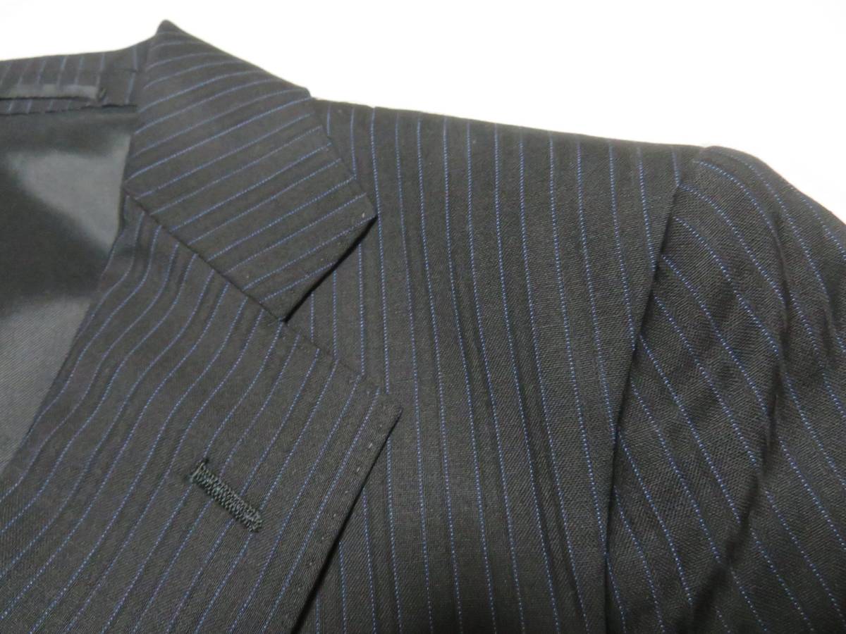 ■新品【SIMPLICITE/ベイクルーズ】×【ロロピアーナ(伊)】極上スーツ ウール 黒 ストライプ 42(XS) #1 Merino Wool Loro Piana_画像5