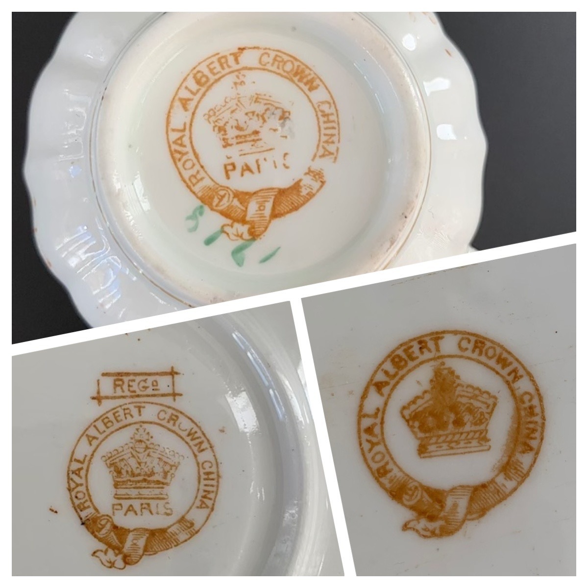 【超希少！！英国直輸入品！】ロイヤルアルバート1905年～1907年製　114年越え！！　フラワートリオティーカップセット_画像10