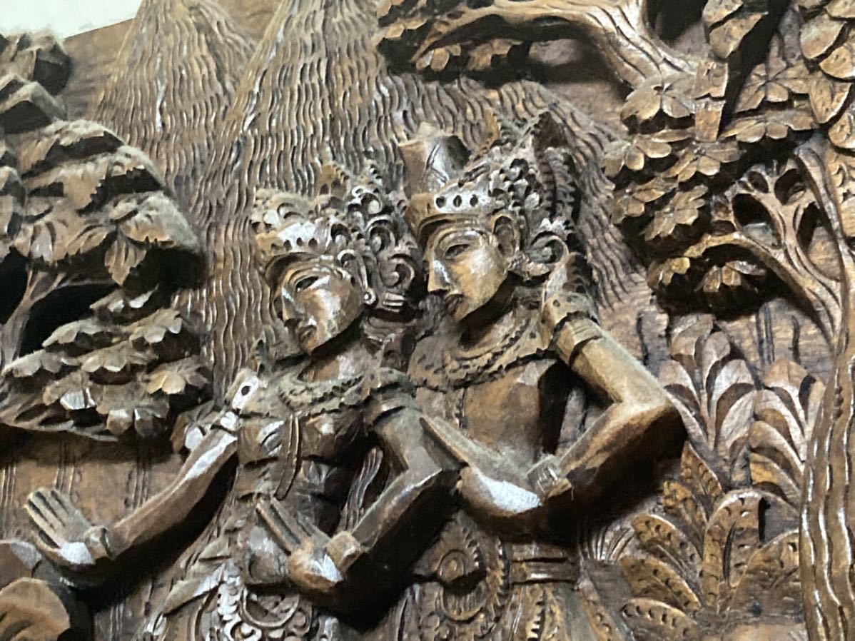 特価ブランド インドネシア木製戦士像 再値引きしました