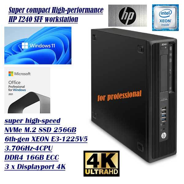 最新★windows 11&MS Office 2021★超絶爆速NVMe SSD256GB★XEON 3.70GHz-4CPU/最新規格DDR4-16GB ECC(即決)/4K x 3画面_画像1