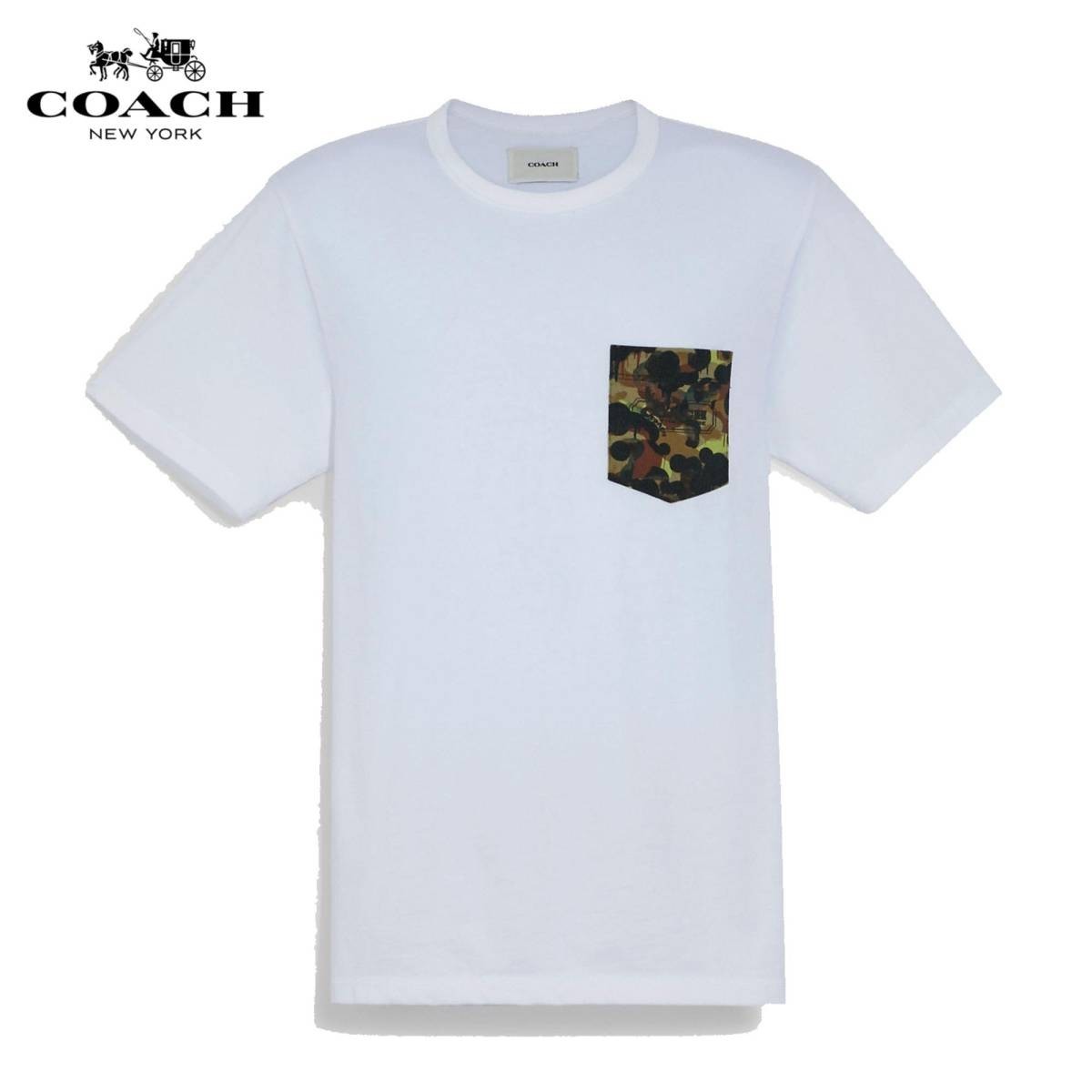 COACH☆C6447】コーチ 百貨店商品♪ 半袖Tシャツ カモプリントポケット