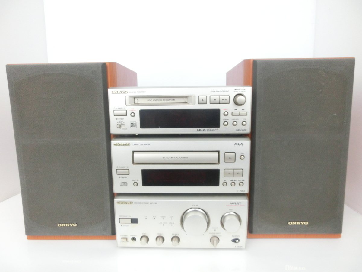 まとめ買い】 ○ONKYO オンキョー システムコンポ C-705X / MD