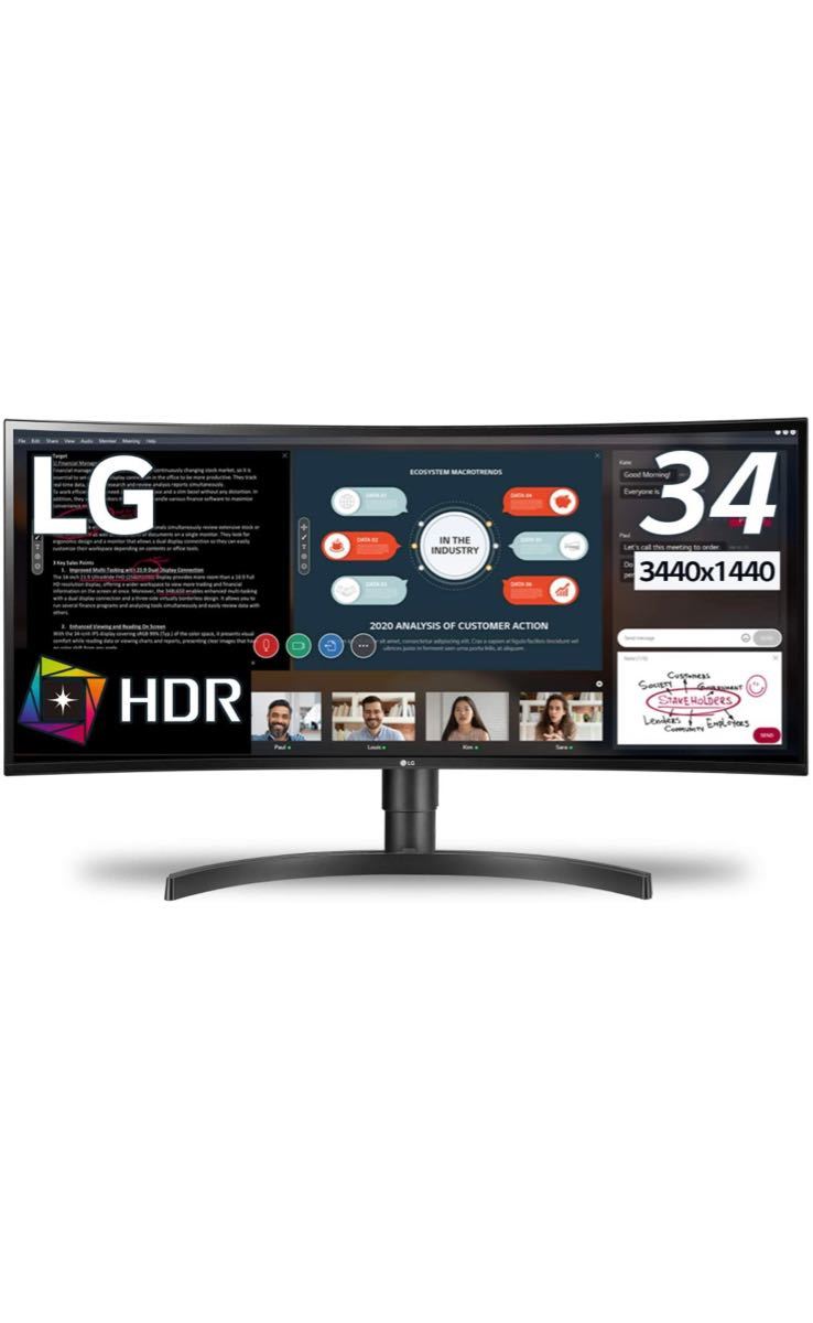 LG モニター ディスプレイ 34WL75C-B 34インチ/曲面ウルトラワイド-