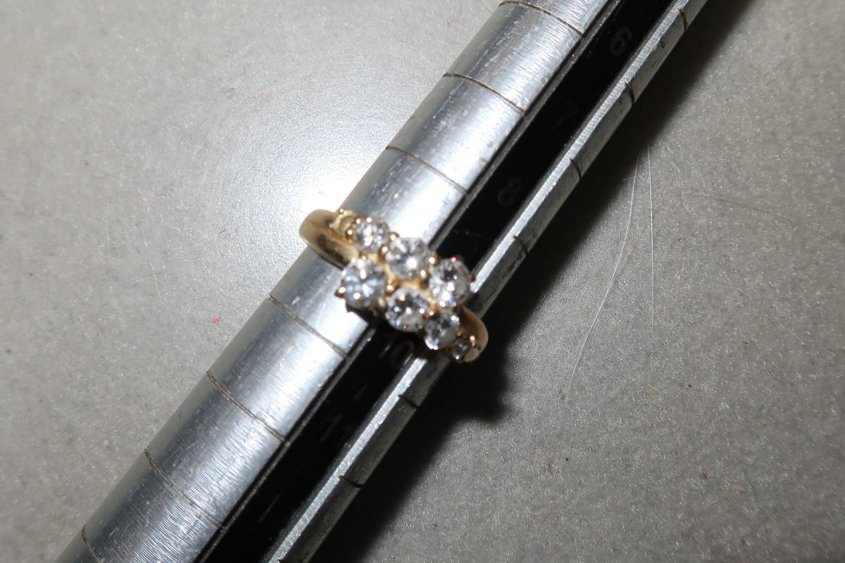 k18/18金ダイヤモンドリング 9号 ダイヤモンド1.00ct www