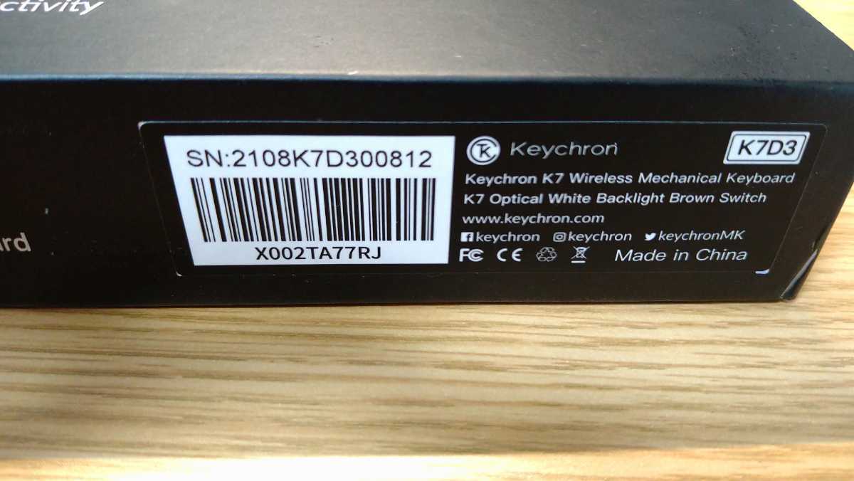 Keychron K7 wireless mechanical keyboard optical brown 茶 英字配列