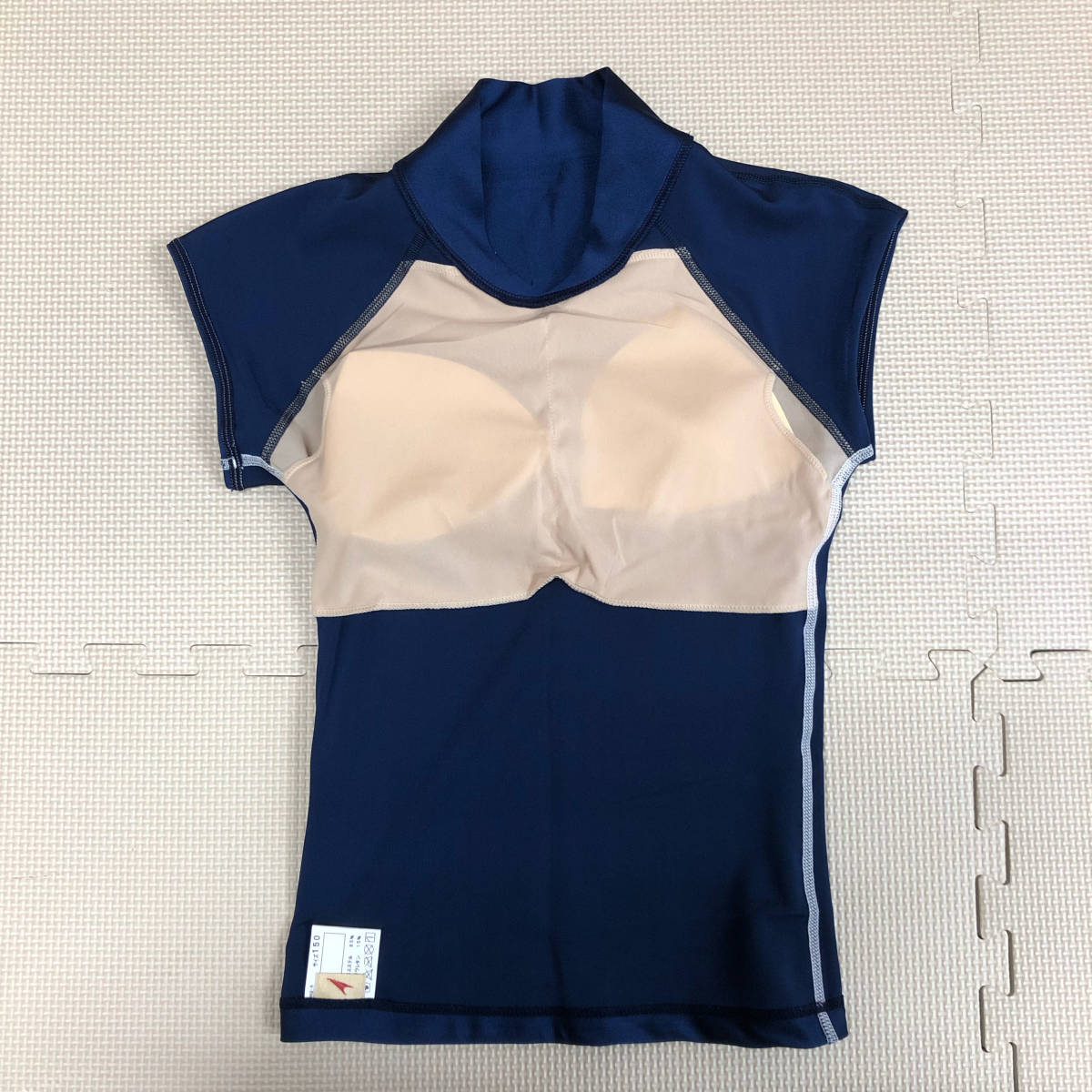 (新品)水着【SW-212-177】150 ネイビー/女子襟付/フレンチスリーブ/REDSWALOW/日本製/競泳水着/スイムウエア/水泳教室/小学生/児童_画像4