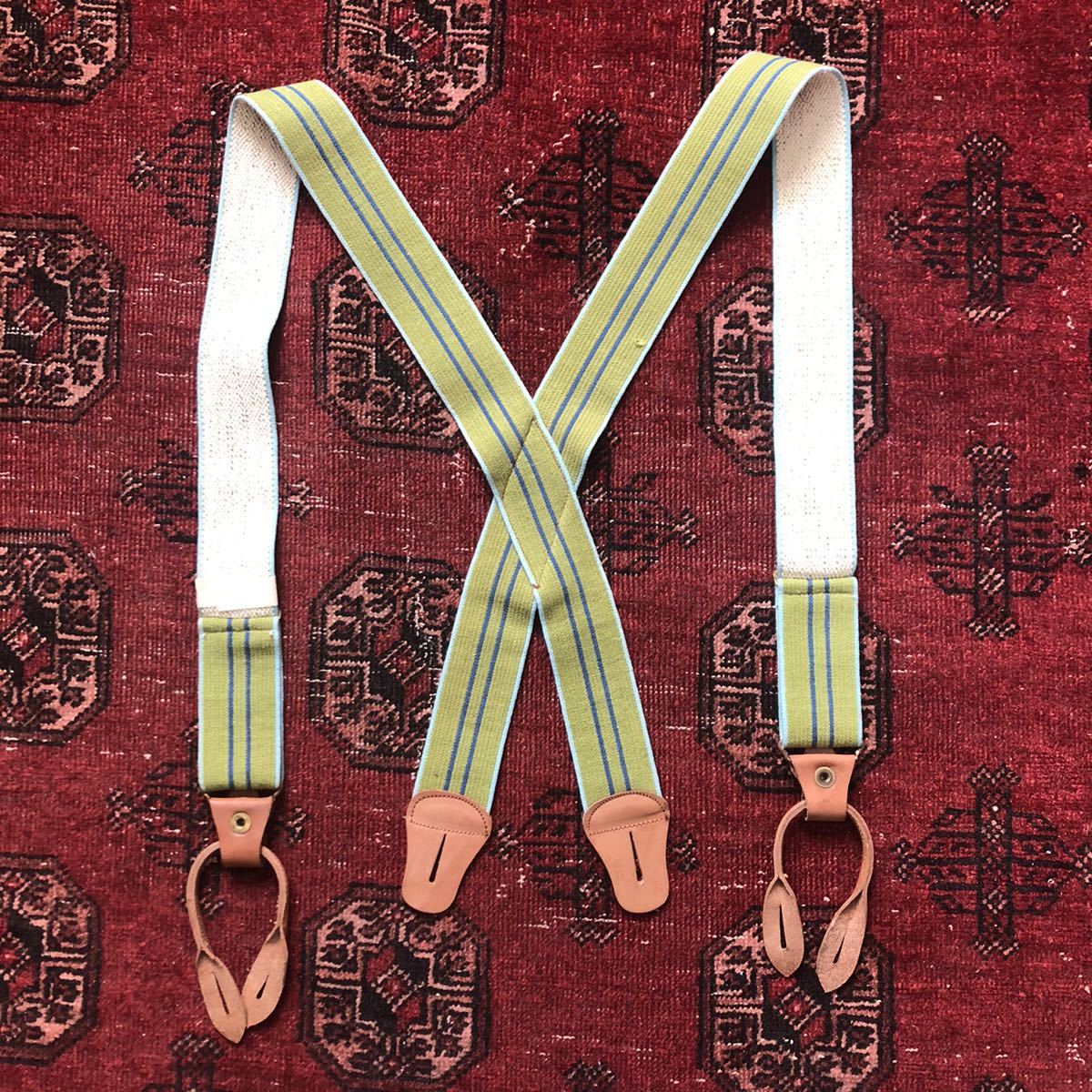 [VINTAGE]1950*s dead stock POLICE BRACE Work Suspenders Vintage 20s 50s 60s 70s подтяжки 