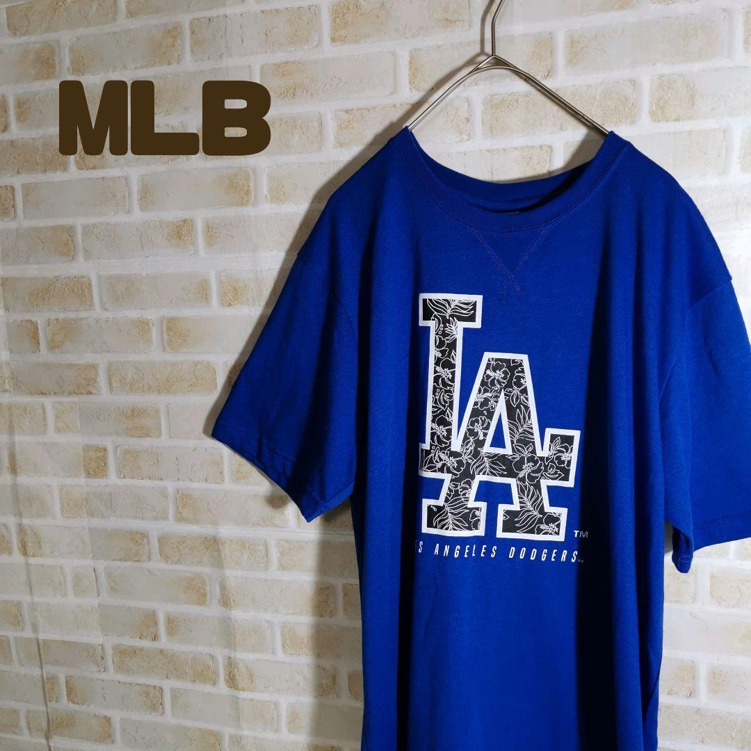 MLB Tシャツ LA ロサンゼルス 青 新品タグ付 ワンポイントロゴ