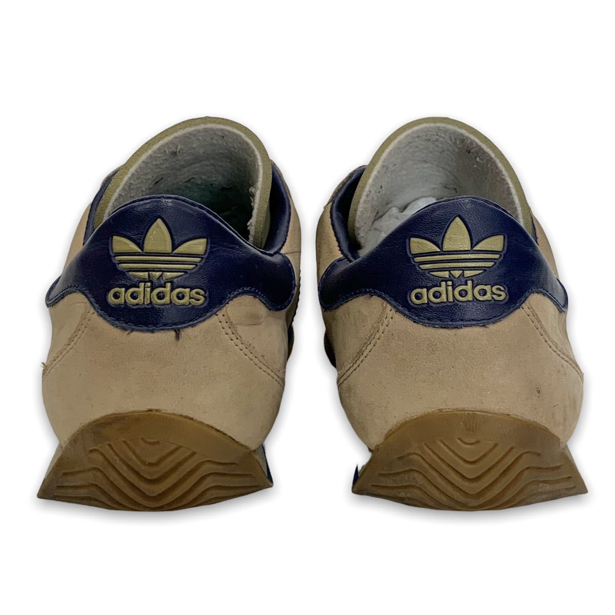  rare #adidas ( Adidas ) 98 year made Vintage COUNTRY Country sneakers n back US9 27. beige / navy [015604-693] 90s