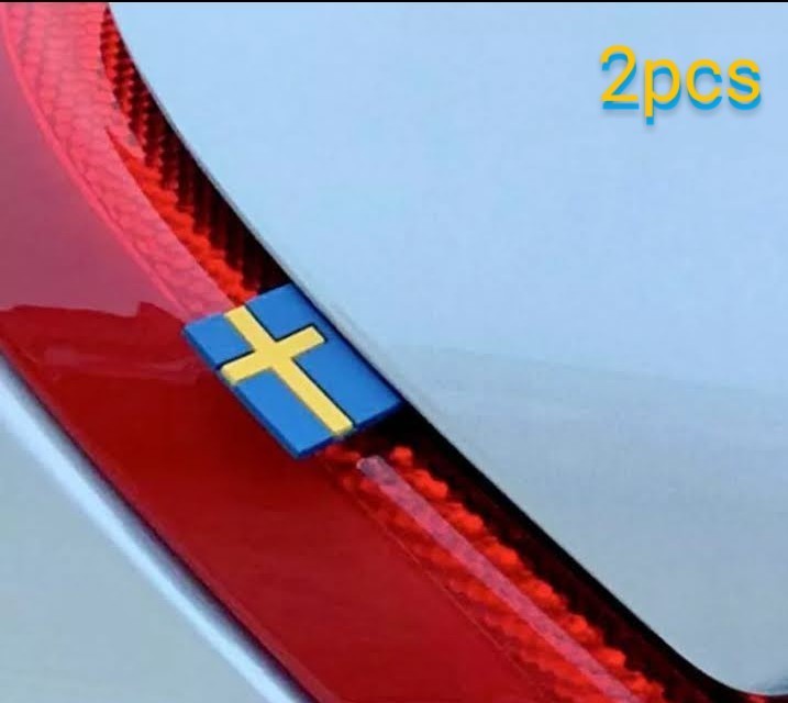 PayPayフリマ｜ボルボ エンブレム スウェーデン国旗 3Dデコレーション タグ ステッカー