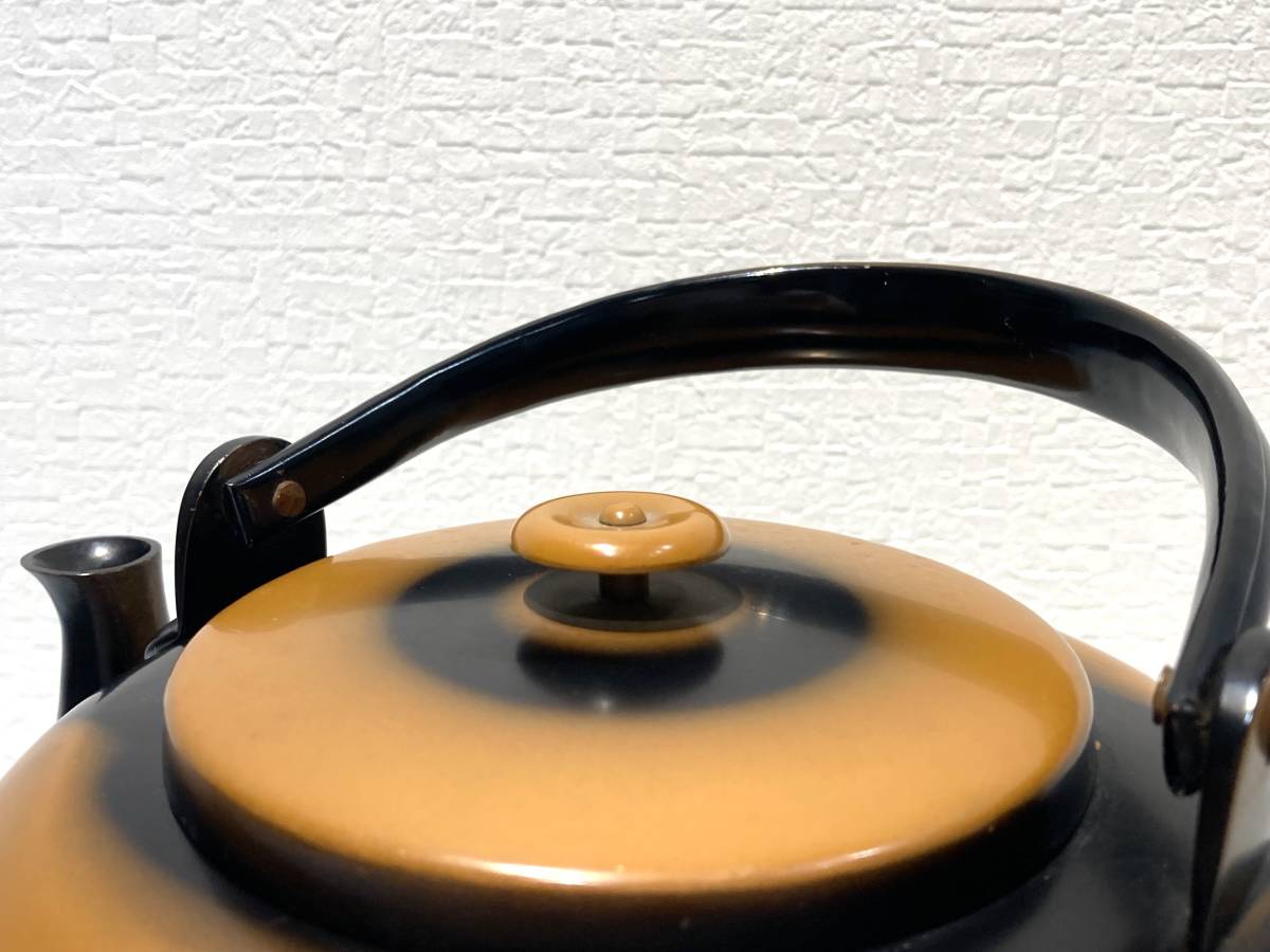 460 腰黒 薬缶 銅製 やかん 水注 水次 口蓋なし 茶道具(銅製)|売買 販売値下 【茶道具】 水次 腰黒やかん 口蓋無し *水注*薬缶* 金属工芸