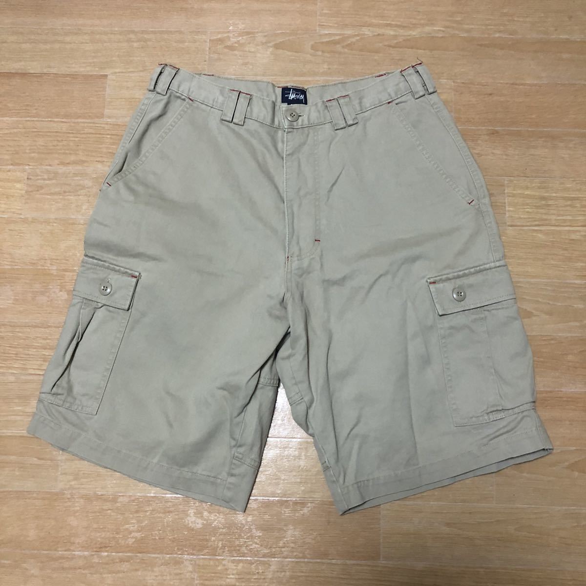 良品 90s USA製 ステューシー ビーチパンツ 32 海パン オールド