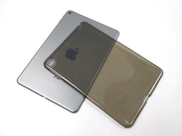 iPad mini 5用 第5世代 カバー ソフトケース 薄型 クリア ブラック TPU_画像7