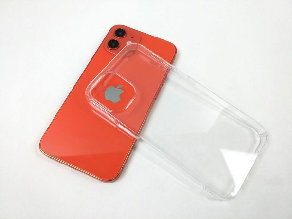 iPhone 12 mini for thin type hard case cover simple transparent clear side full protection PC