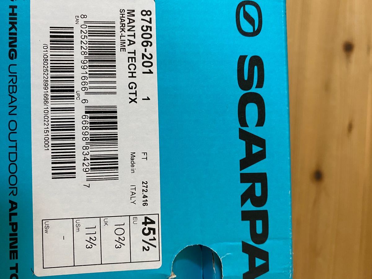 希少 海外サイズ カラー SCARPA スカルパ マンタテックGTX 45 5 希少 海外サイズ カラー SCARPA スカルパ マンタテックGTX 45 5
