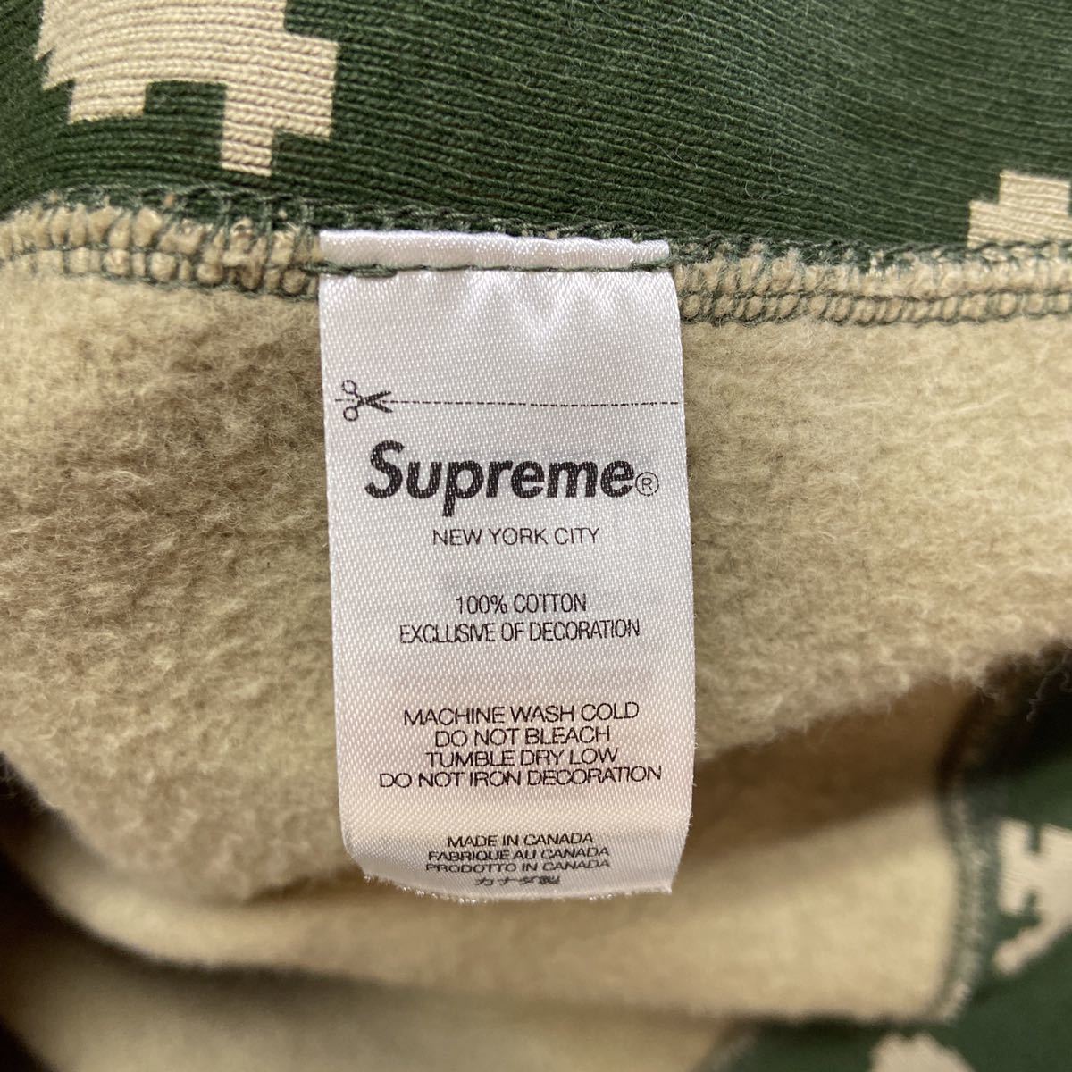 【supreme シュプリーム】21AW Box Logo Hooded Sweatshirt Olive Russian Camoスウェットパーカー ボックスロゴ XL グリーン 2206oki_画像7