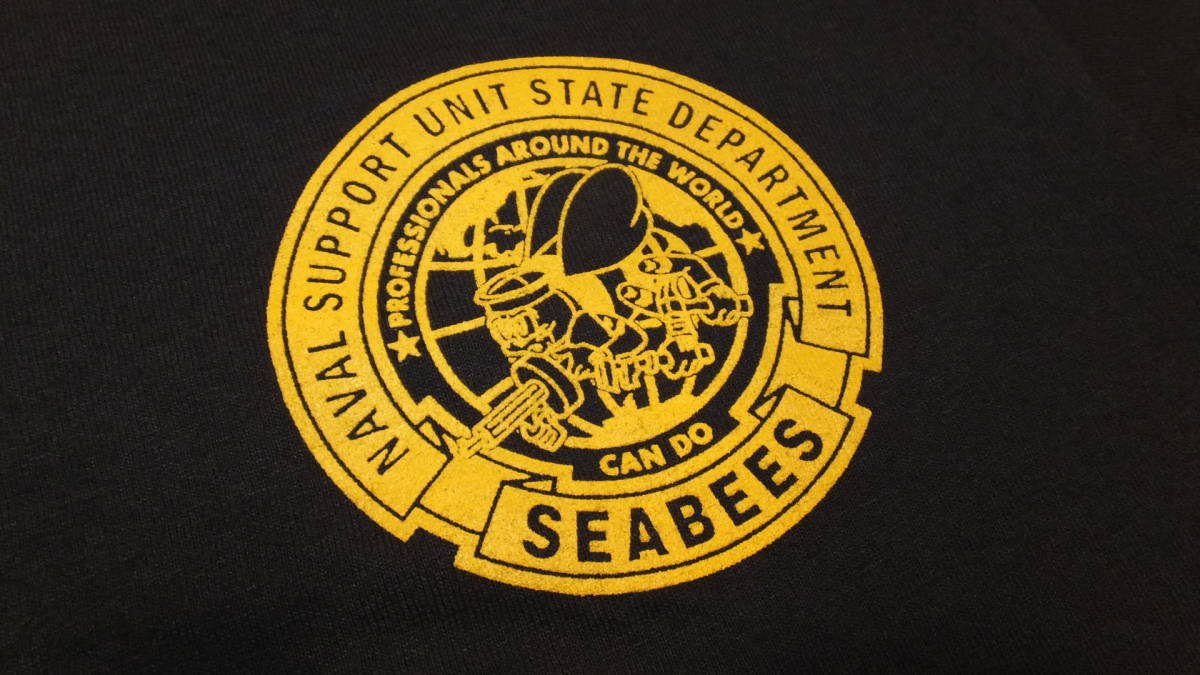 【SEABEES】US NAVY 米海軍建設工兵隊 Naval support unit state department TシャツサイズS シービーズ海軍支援ユニット 国務省保安部CPO_Naval support unit state department