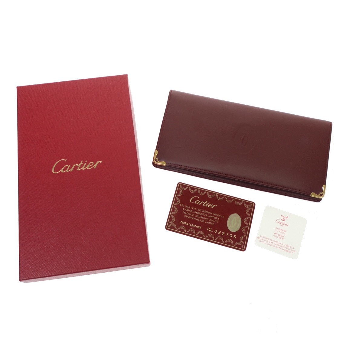 1円スタート 極美品 Cartier カルティエ マストライン 長財布 L3000465