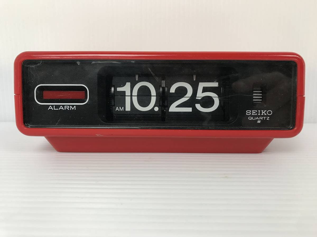 ヤフオク! - 即決 SEIKO セイコー 電池式 パタパタ時計 アラーム...