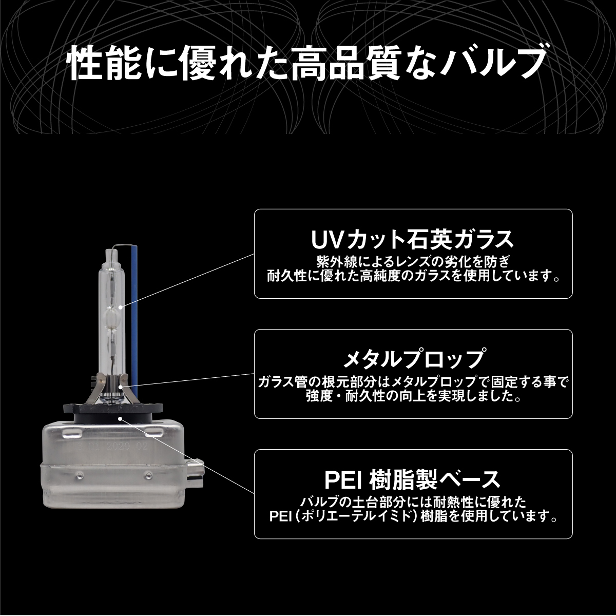 ベンツ W204 W209 X164 W166 X166 W251 SOLオリジナル 純正交換用 ヘッドライト HID D1Sバルブ バーナー 35W 8000K 1年保証付き！_画像6