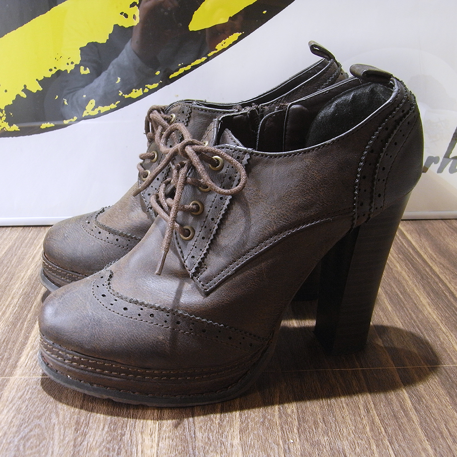 [shoes05] ботинки тип ожоги чай высокий каблук обувь 