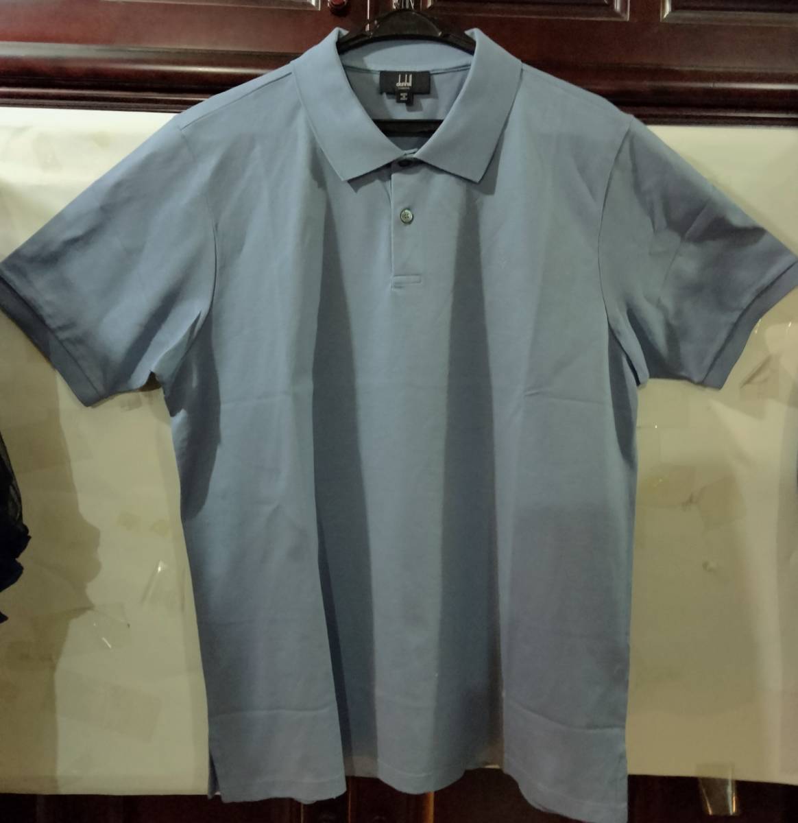  new goods dunhill Dunhill men's polo-shirt XL L~XL rank width of a garment 116 blue Italy made 