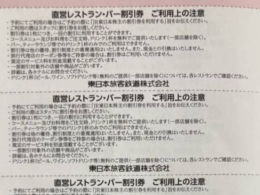 ★送料無料★JR東日本ホテルズ株主優待価格宿泊券★10～20％割引★６枚★直営レストラン・バー10％割引＋ドリンク１杯無料券★３枚★_画像4