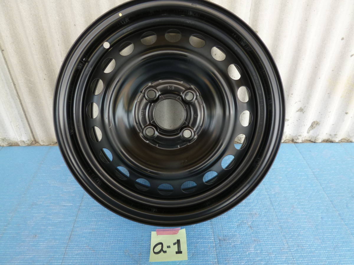 鉄チン スチールホイール 純正 15インチ 6J +50(手測り) PCD100 4穴