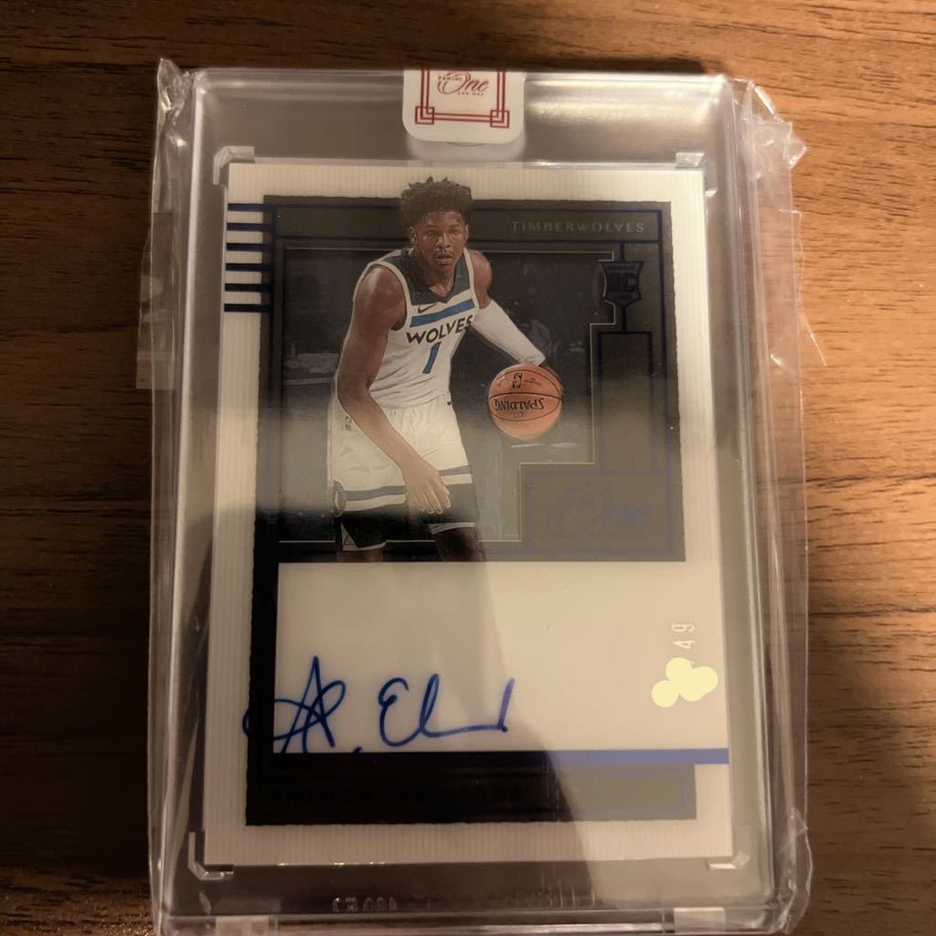 ブランド 新品 Panini 20-21 Anthony Edwards RC 直書きサイン | www