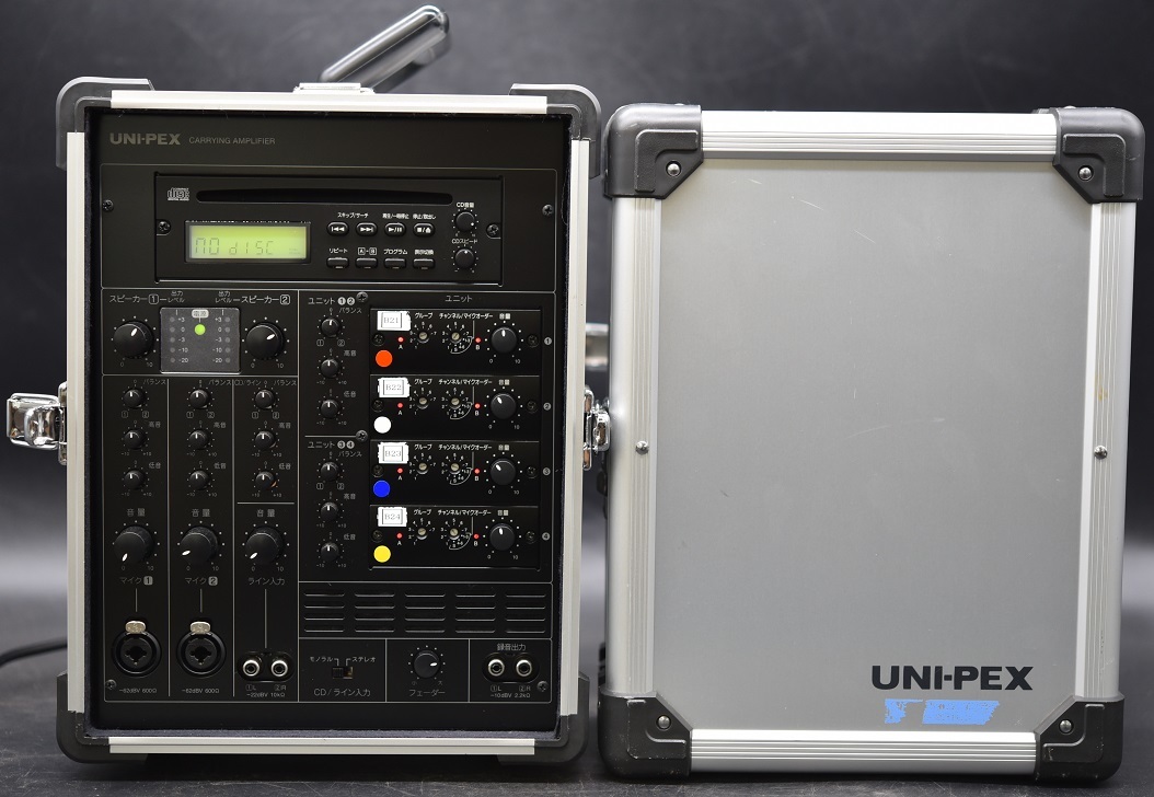 YKK6-73 現状品 UNI-PEX ユニペックス キャリングアンプ CGA-200D (CDプレイヤー内蔵) CGA-200D オーディオ機器 アンプ 通電動作確認済