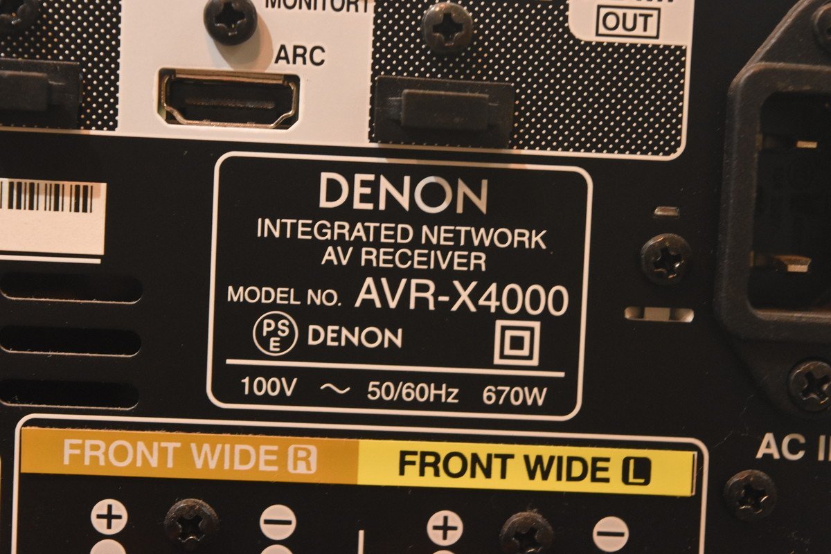 DENON デノン AVアンプ AVR-X4000【ジャンク品】