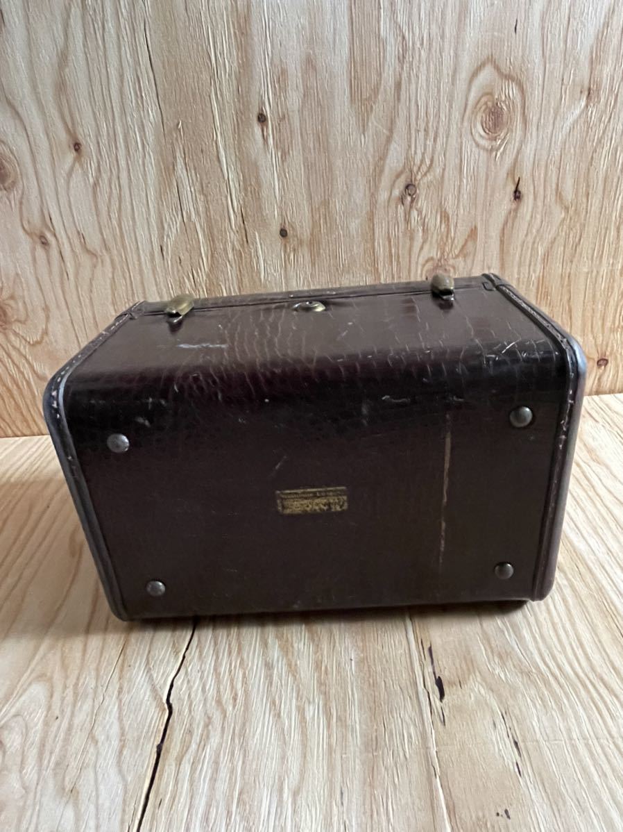  редкость *Samsonite Samsonite * cosme box крокодил type вдавлено косметика коробка american Vintage античный 