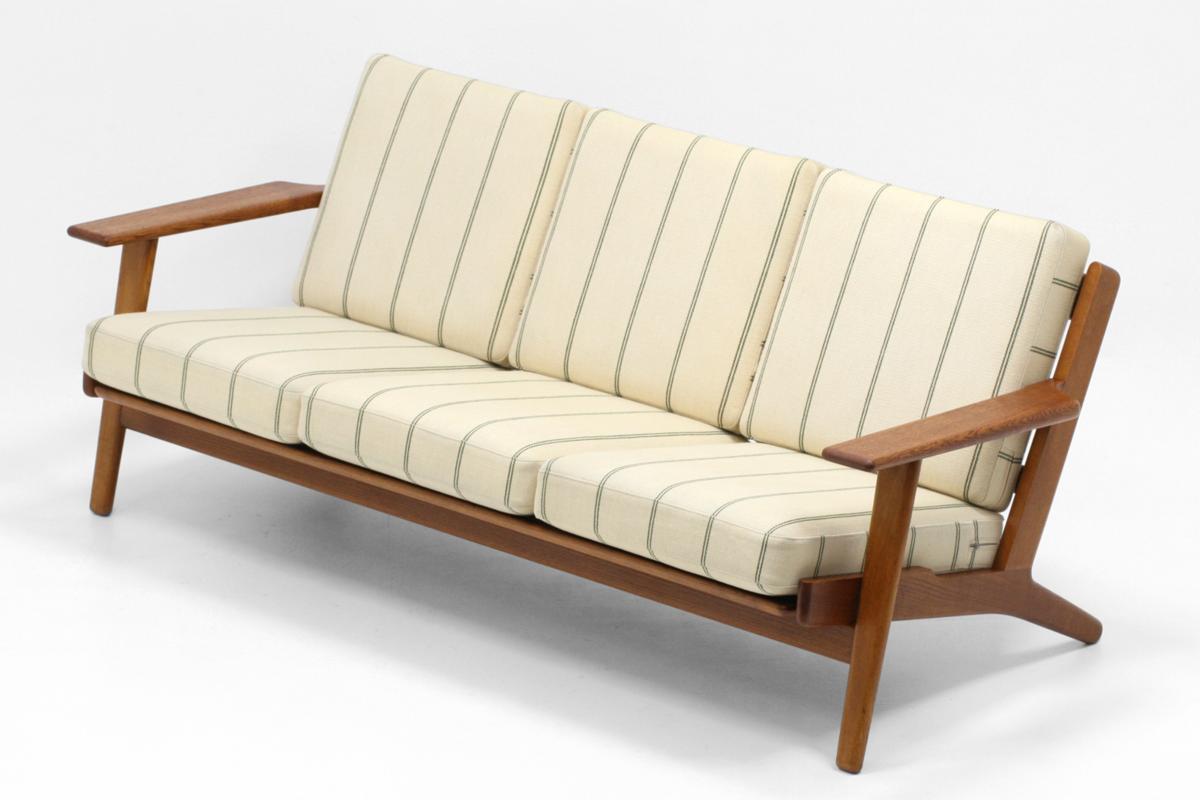  Vintage Northern Europe furniture handle sJ Wegner GE290 3 seater . sofa GETAMAgetama company stripe 