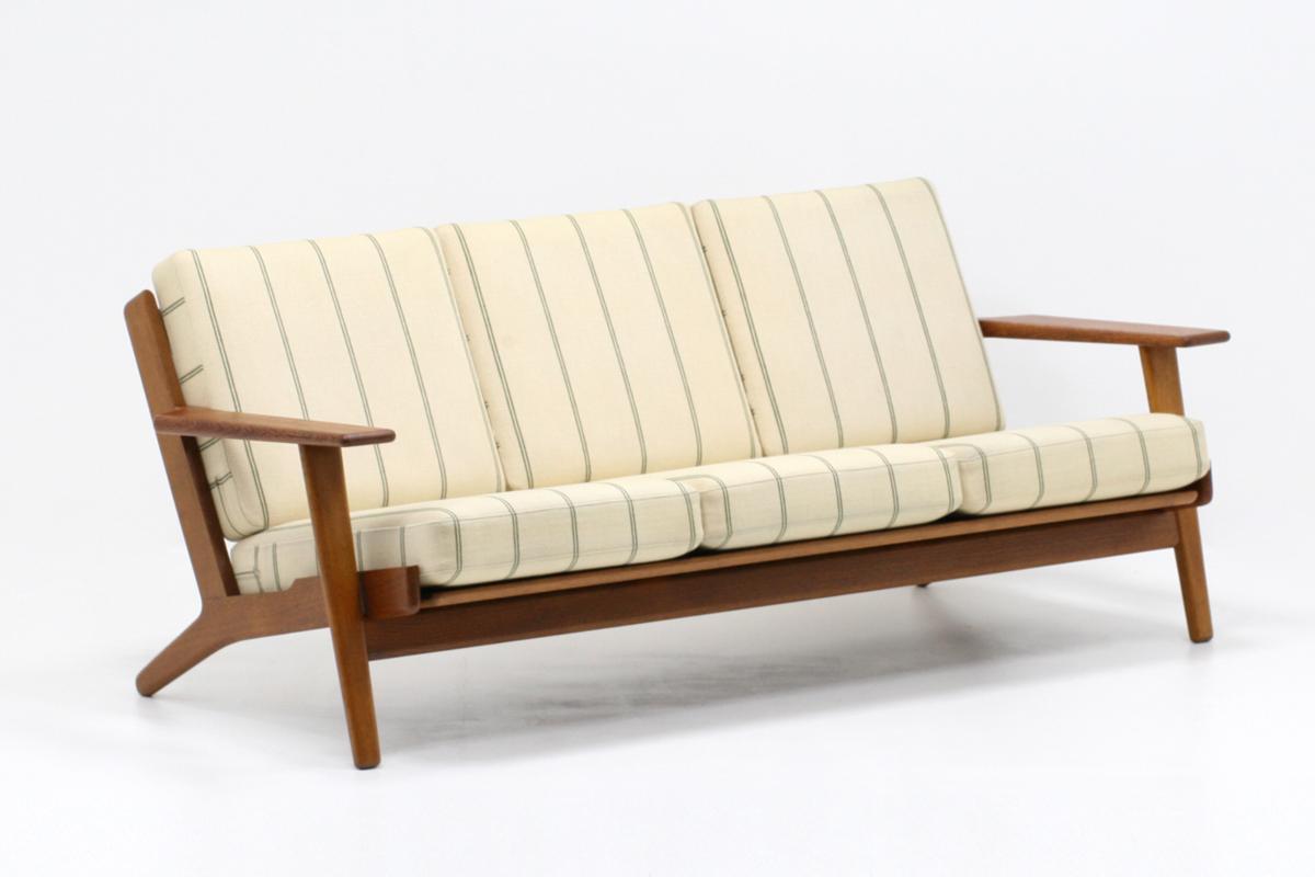  Vintage Northern Europe furniture handle sJ Wegner GE290 3 seater . sofa GETAMAgetama company stripe 