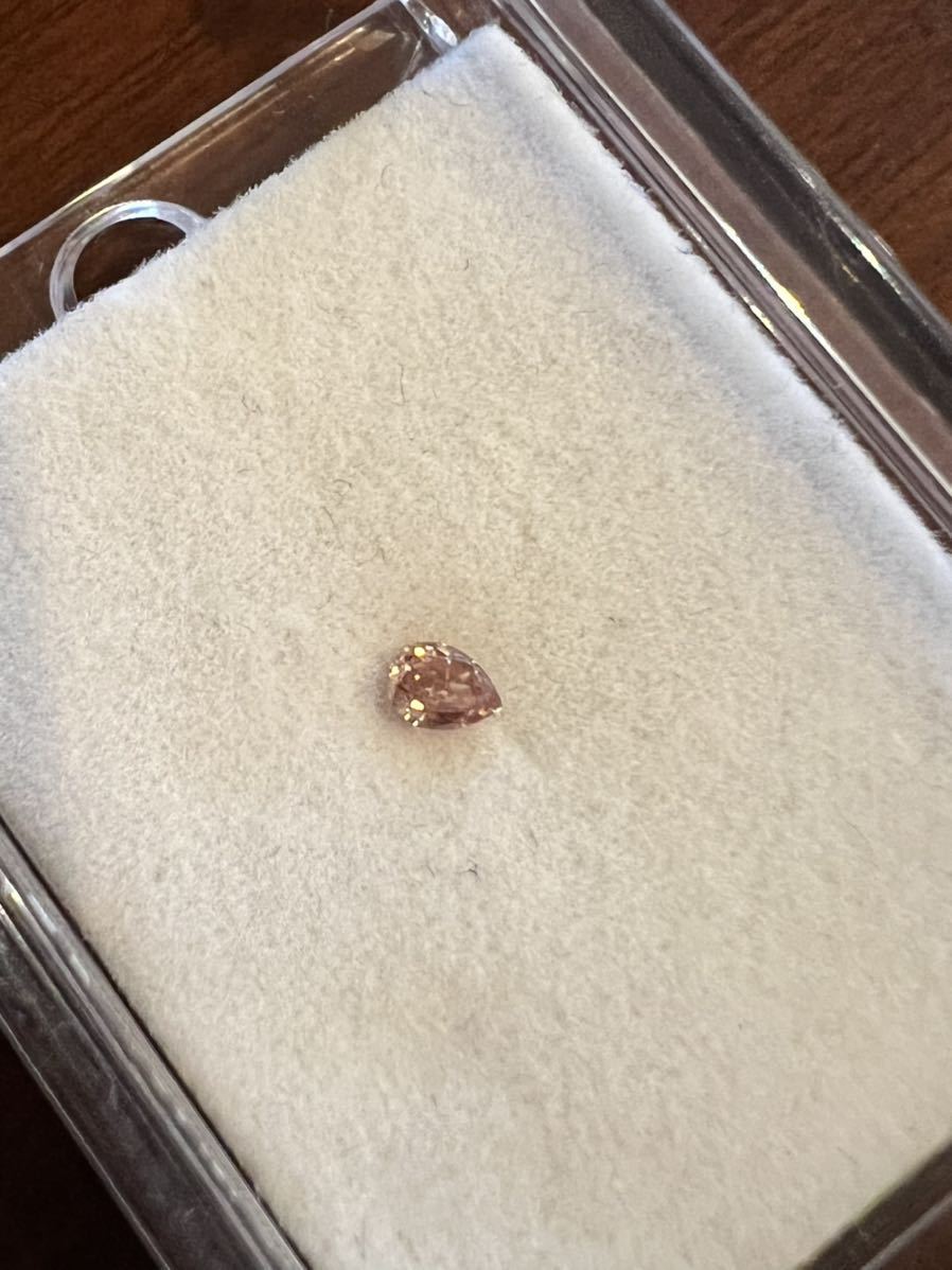 【新発売】 DEEP FANCY 天然 BROWN ルース ダイヤモンド0.201ct PINK ORANGY ダイヤモンド