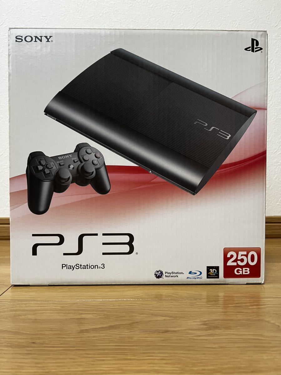 ☆PS3 本体 PlayStation 250GB チャコール・ブラック (CECH-4000B) 初期化・動作確認済み・ゲームソフトおまけ 