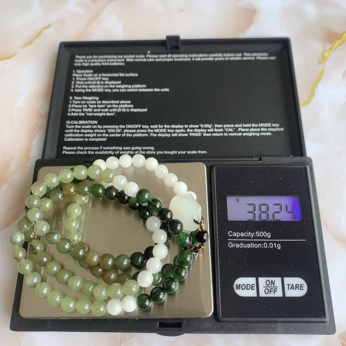 * peace rice field sphere * many .*..* jade * necklace * Power Stone * natural stone * wrapping sack attaching * in present .PR61308