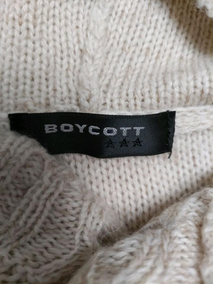 BOYCOTT ボイコット フード付き ニット カーディガン オフホワイト 2_画像9