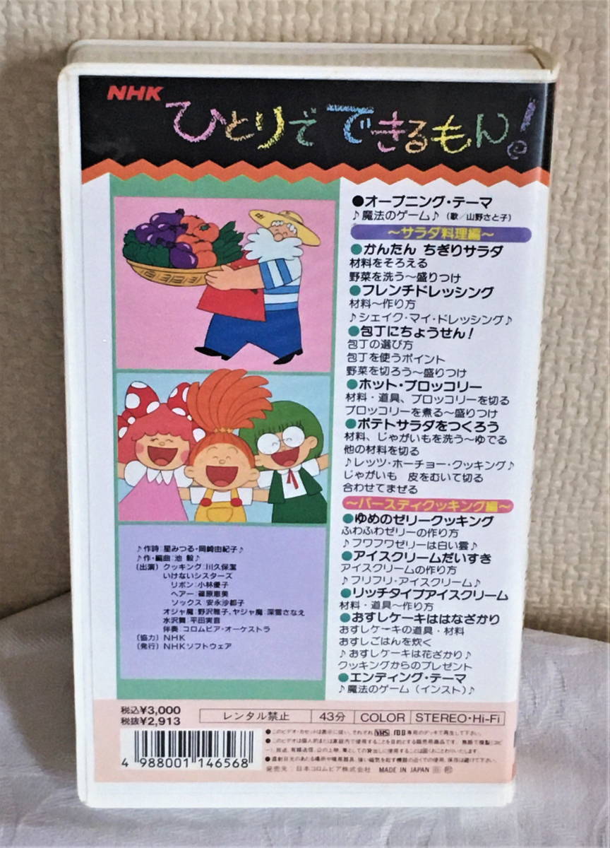 [ ultra rare!]1993 year NHK.... is possible ..! salad cooking * Birthday cooking VHS videotape non DVD. work operation not yet verification used 