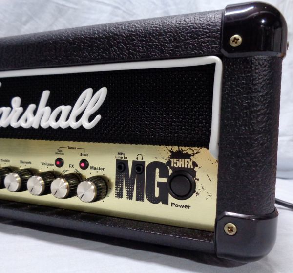 ●Marshall MG 15HFX　動作品　Mini Stack AMP HEAD 3段（ヘッド、キャビネット2台のセット）スタックアンプ ギターアンプ 生産完了品　_画像4